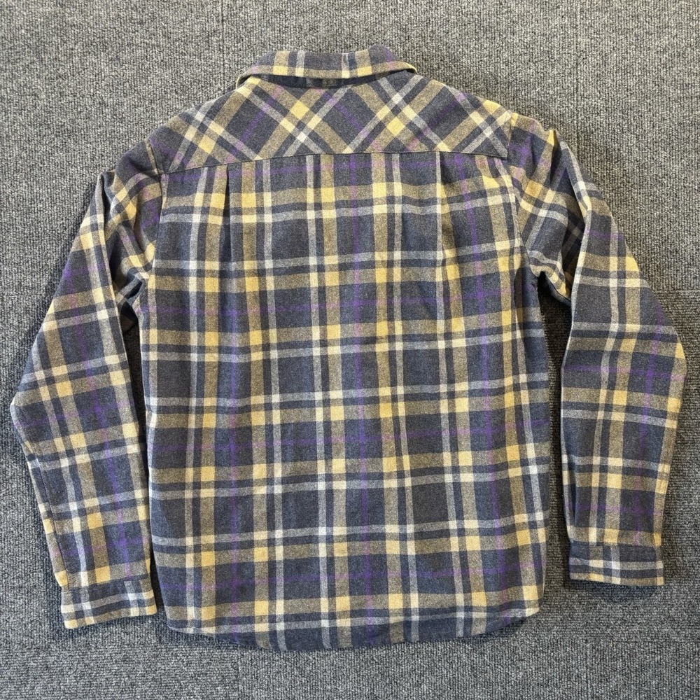 Patagonia Recycle Wool Shirt Mens Medium Flap Pocket Retro Plaid Long Sleeve - Picture 3 of 9